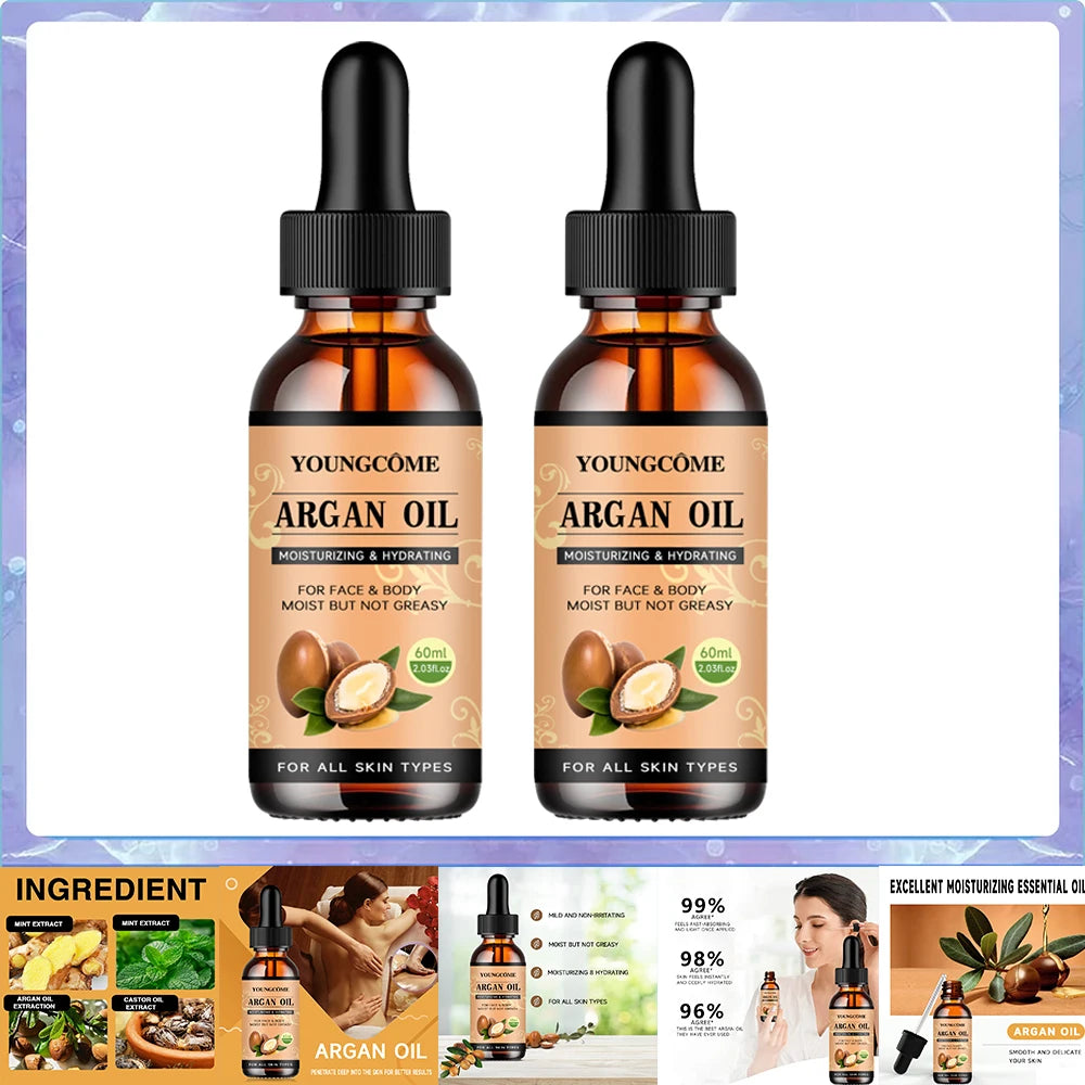 Moroccan Argan Oil Hair Serum Lightweight Hair Oil Mist For Split Ends, Frizzy Hair And Flyaways, Hair Oil Repair- Gloss Shine