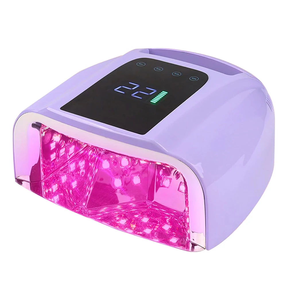 Rechargeable Nail lamp Portable 15600mAh Lampara de unas LED UV recargable de  96W Gel Polish Dryer Led Light for Nails