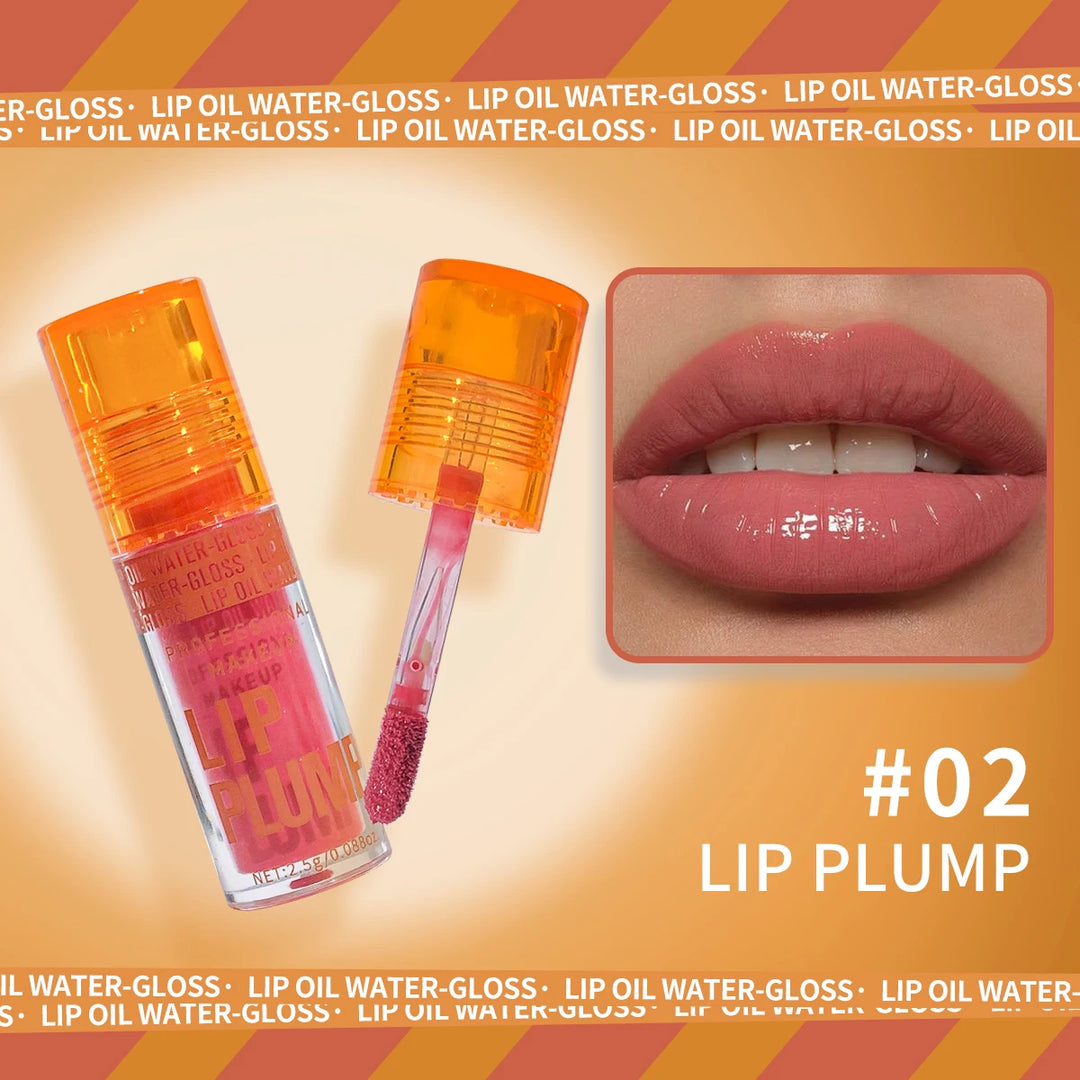 3-Pcs Lip Oil Plump Moisturizing Set – Pink Hydrating Gloss Long-Lasting Clear Liquid Lip Balm，Essential For Autumn And Winter