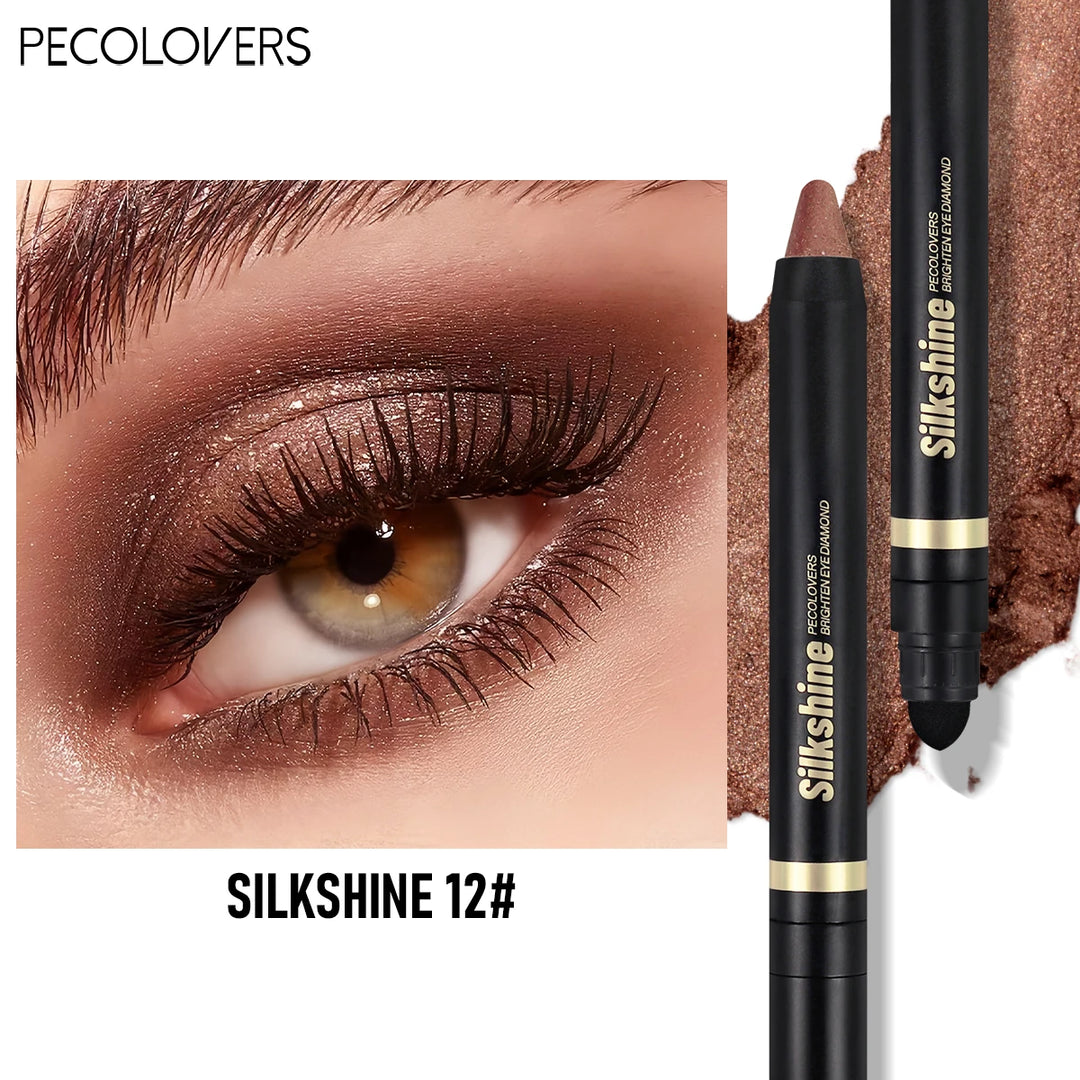 Double-head Eyeshadow Stick,Waterproof,Smudge-Proof Eyeliner, Multi-Color Shimmer Palette,Easy Application for Eyes Contouring