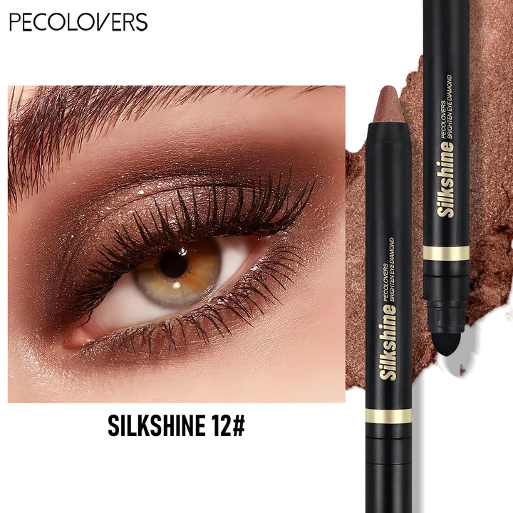 Double-head Eyeshadow Stick,Waterproof,Smudge-Proof Eyeliner, Multi-Color Shimmer Palette,Easy Application for Eyes Contouring