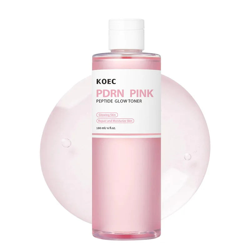 Pink Peptide Glow Toner Moisturizing Rose Facial Essence Water Glowing Skin Repalr Molsturize Skin 180ml/6 Floz Korean Skin Care