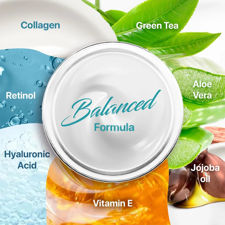 Men's Face Cream Moisturizer Anti Aging Cream For Men, Collagen, Retinol & Hyaluronic Acid Day & Night Cream Anti Wrinkle Facial