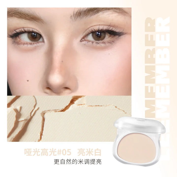 LEEMEMBER Contour Highlighter Powder Matte Fine Powder Long Lasting Waterproof Oil Control Natural Face Bronzer Brighten Makeup