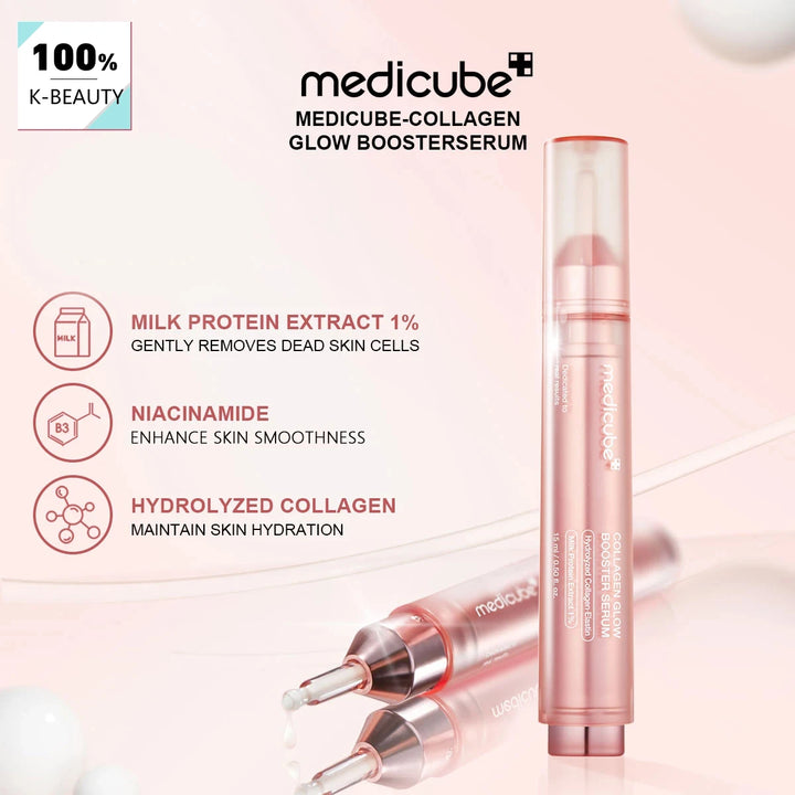 Medicube Collagen Glow Booster Serum 15ml,Silky Cream Texture,Long-Lasting Hydration,Intensive Repair,K-Beauty,Korean Makeup