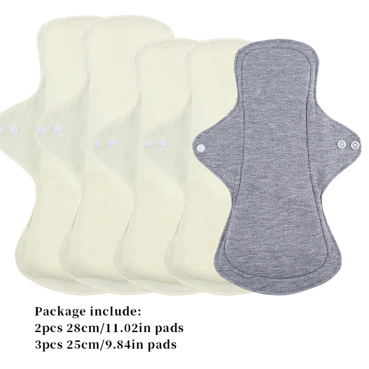 5PCS Breathable Cotton Sanitary Pads Daily Underwear Panty Liners Washable Reusable Comfortable Maternity Pads for Women