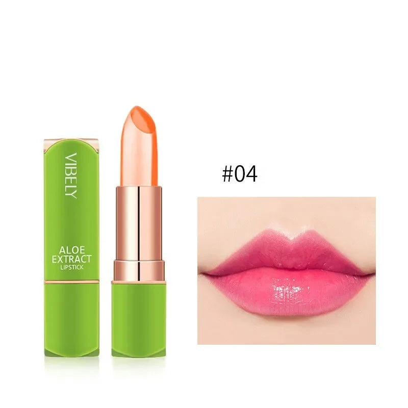 Color Mood Changing Lip Balm Long-Lasting Moisturizing Natural Aloe Vera Nouritious Anti Aging Lipstick Lips Makeup Comestics