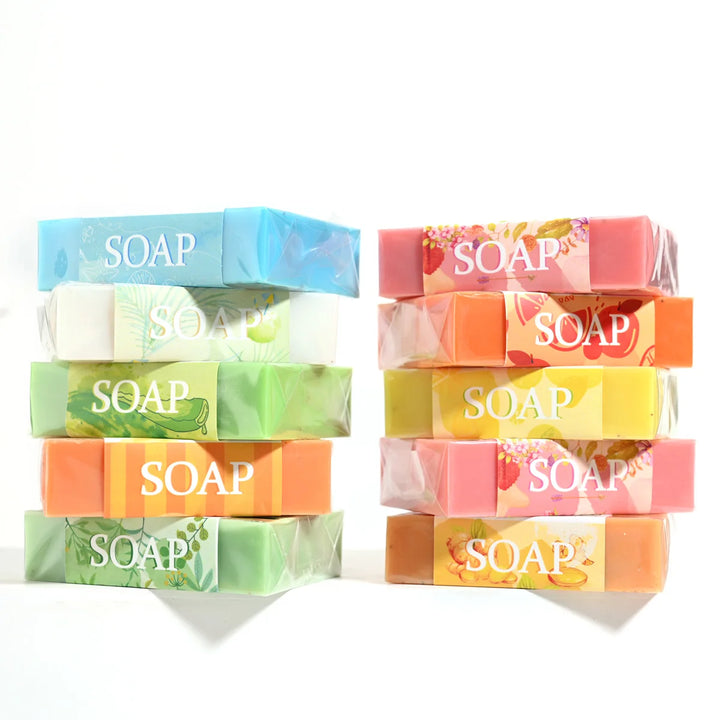 100% Organic Carrot Soap, Natural Walnut Granules, Bright White Essential Oil, Glycerin Bath Handmade Soap, Moisturizing And Nou