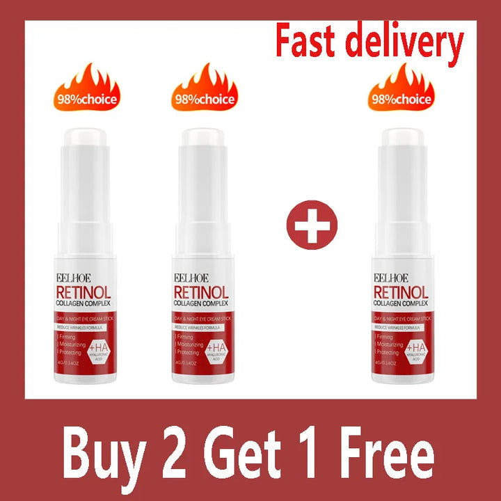 Retinol Eye Cream Collagen Multibalm Stick Reduce Wrinkles Eye Bag Hyaluronic Acid Anti Dark Circle Puffiness Eye Care Products