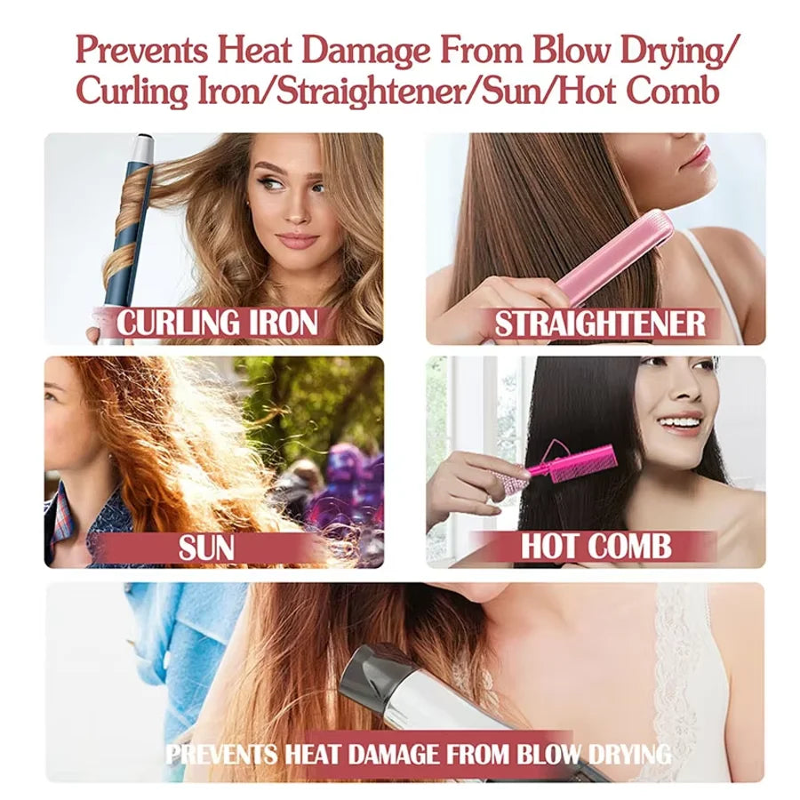 GOIPLE Coconut Thermal Protector Spray Hair Protectant Paraben Dye Free Protects Heat Damage Suitable for Daily Care