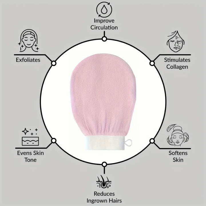 1Pc Deep Exfoliating Glove – Bath Body Scrub, Removes Dry Dead Skin, Gentle & Effective, Korean-Style, Leaves Skin Smooth