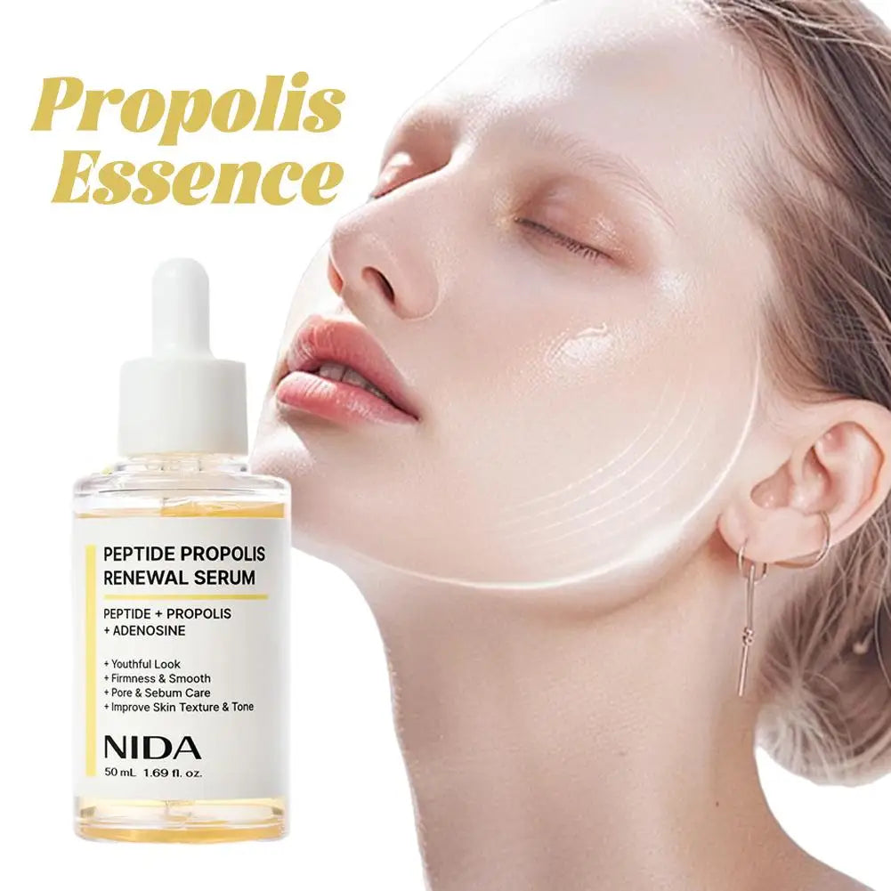NIDA Facial Serum Eye Cream Set Peptide Propolis Skin Renewal Retinol Revitalizing Brightening Firming Daily Skincare Combo