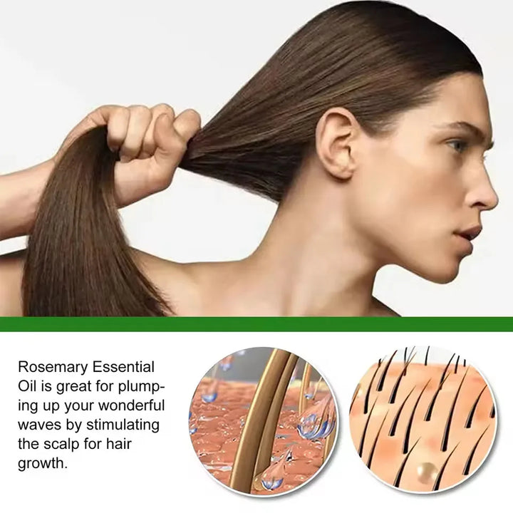Hair Growth Oil Organic  Peppermint Rosemary Scalp Strengthening Oil Nourishing Care Anti-split Ends and Hair Loss Hair Oil Set