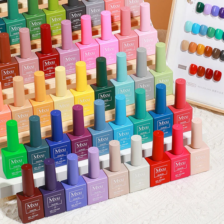 Mxsi 15ml Gel Nail Polish Neon Brown Royal Blue Red Green Pastal Nude Nail Art Varnish Gel Lacquer Top Coat UV Gel Nail Not Set