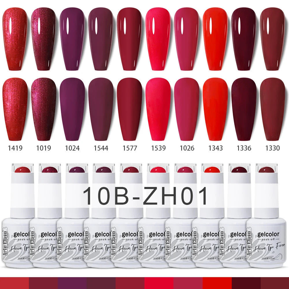 Arte Clavo 15ml HEMA TPO FREE Gel Nail Polish Pink Hybrid Nail Manicure Semi-permanent Enamels Varnish For UV LED Nails Supplies