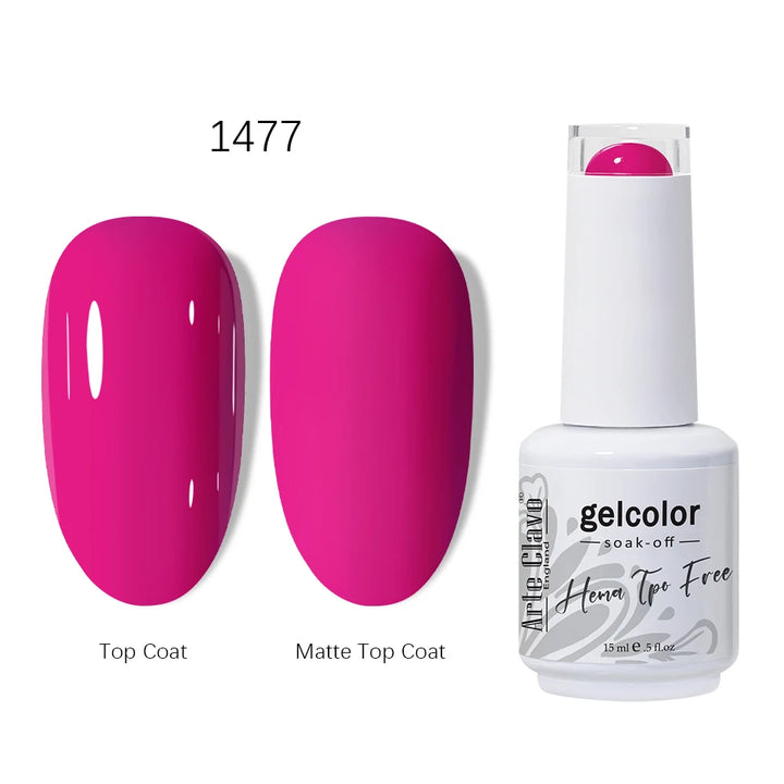 Arte Clavo 15ml HEMA TPO FREE Gel Nail Polish Pink Hybrid Nail Manicure Semi-permanent Enamels Varnish For UV LED Nails Supplies