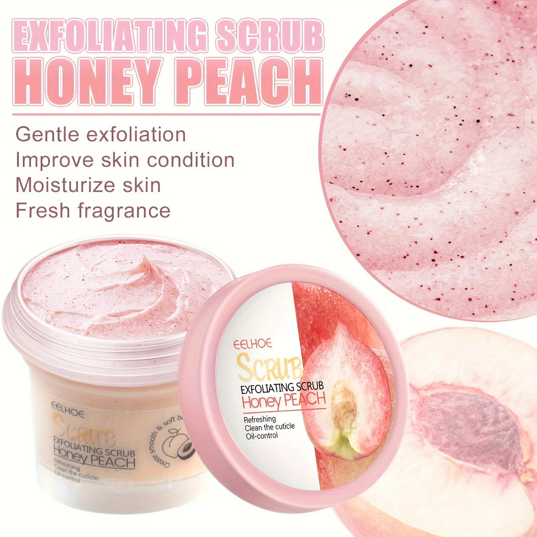 For foot and body Honey Peach Scrub Cream Deeply Cleansing, Physical Exfoliabtion Through Granules Skin For Soft And Tender Skin