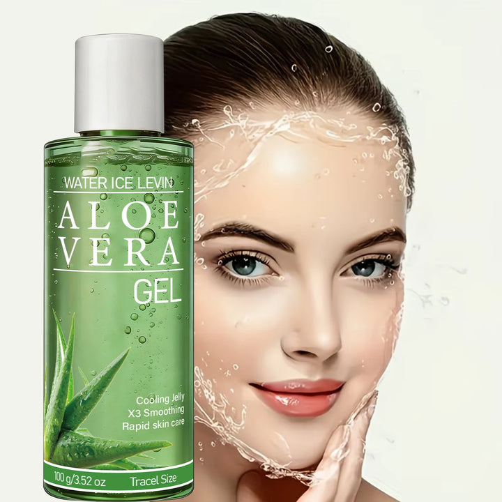 Pure Aloe Vera Gel with Hyaluronic Acid, Cooling & Moisturizing for All Skin Types
