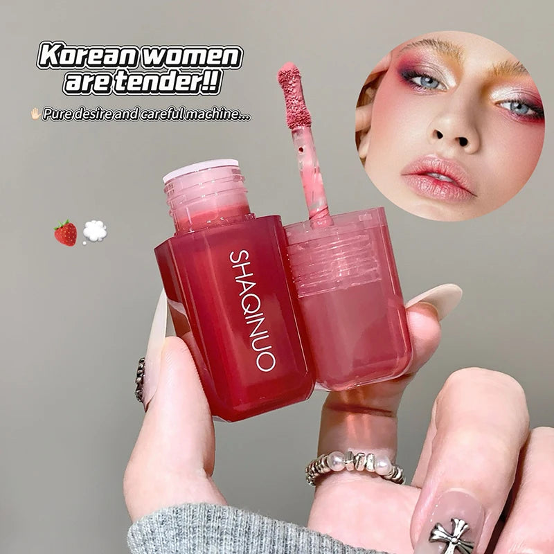 Soft Matte Liquid Blush SHAQINUO Makeup Waterproof Brighten Natural Rouge Peach Pink Violet Jelly Blusher Face Makeup Cosmetics