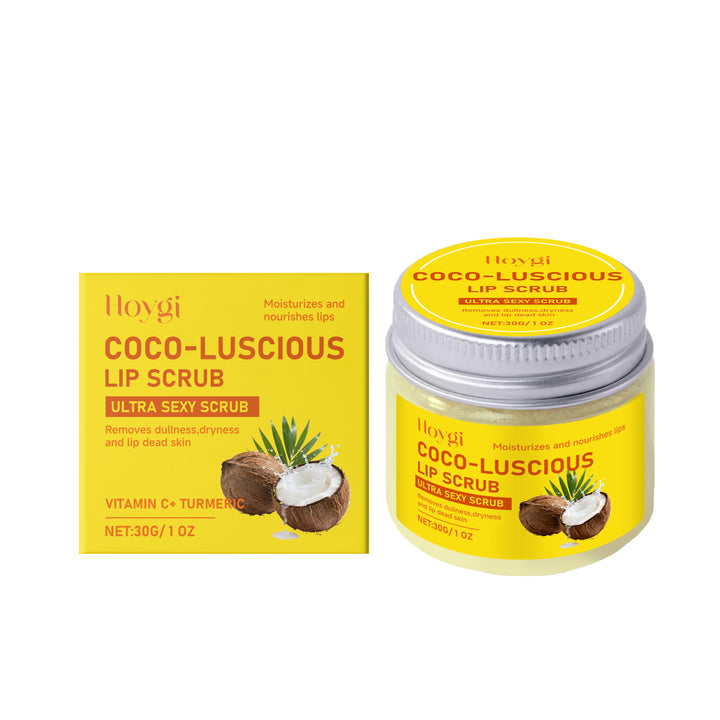 3-in-1 Lip Care Set Turmeric Nourishing Lip Balm Exfoliating Coconut Scrub & Hydrating Plumping Serum for Soft Smooth Lips