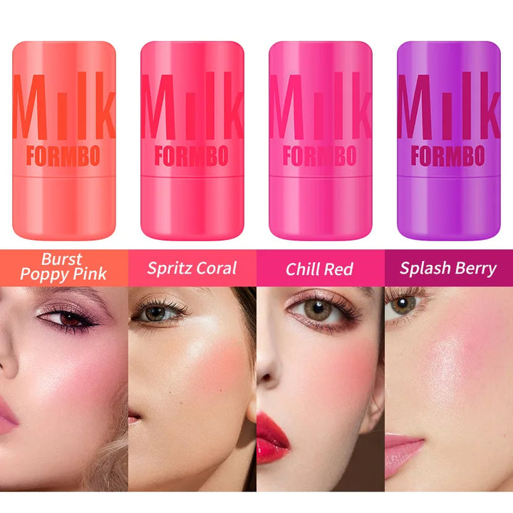 Lip Gloss & Blush,Cooling Water Jelly Tint,Multi Makeup Stick,Cheek Stain,Long-Lasting Hydrating,Transfer Proof,Buildable Rouge