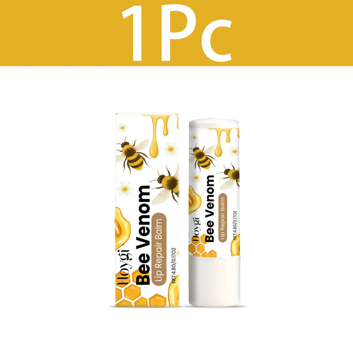 HOYGI Lip Balm Bee Venom Lipstick Soothing Repair Anti Dry Cracked Hyaluronic Acid Hydrating Nourishing Moisturizing Lip Care