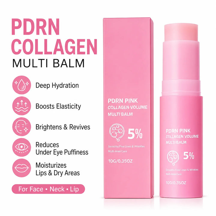 PDRN Collagen Colume Bounce Multi Balm For Face Neck Lip Moisturizing Stick Moisture Under Eye Brightener Glow Korea Skin Care