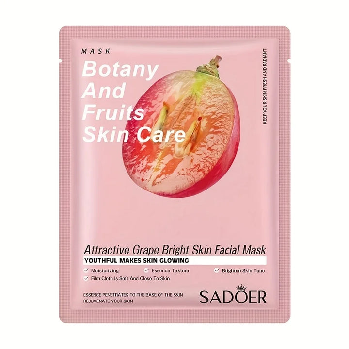 10pcs Botany & Fruit Sheet Mask Set | Hydrating and Refreshing Facial Skincare Variety Pack