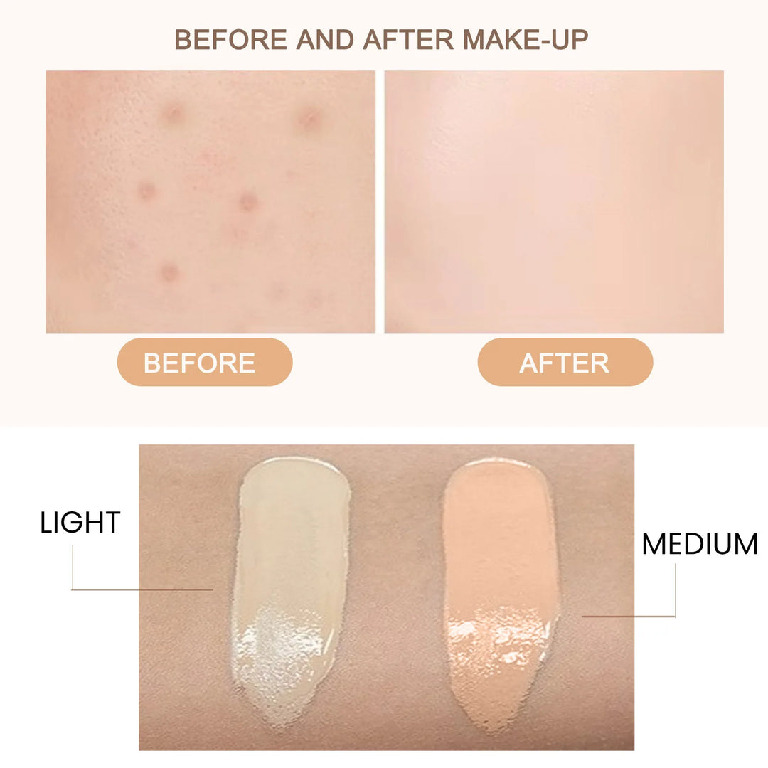 EELHOE CC Cream Foundation Spf 50 Full Coverage Blemish Cover Matte Finish Brightening Face Concealer Color Correcting Cream