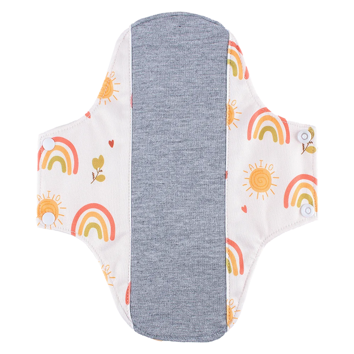 AIO Washable Cotton Printed Panty Liner Regular Flow Menstrual Pads Graphene Cloth Tampons Urinary Incontinence Sanitary Pads