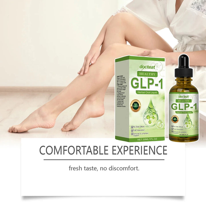 GLP-1 Supplement Liquid Drops Weight Loss Anti Cellulite Promote Thigh Waist Belly Fat Reduction Slim Down Body Slimming Oil