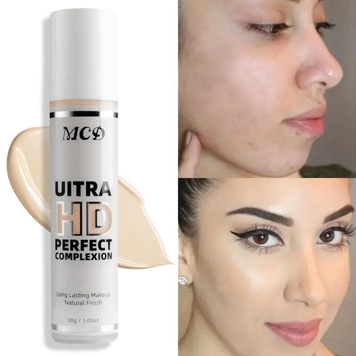 1PC Profession Liquid Foundation Oil-control Cover Matte Base Cream Concealer Waterproof Sweat-resistant Face Korean Makeup Gift