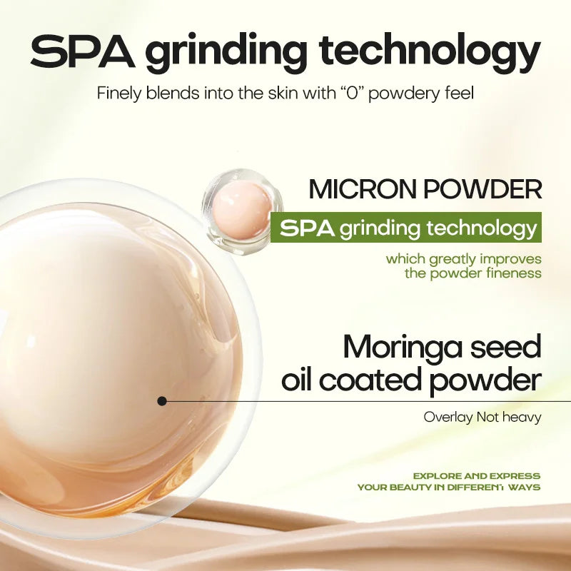 Mistine Foundation Air Cushion Makeup with Natural Dewy Finish Moisturize Nourish Powdered Cream for Dry Skin 13gx2