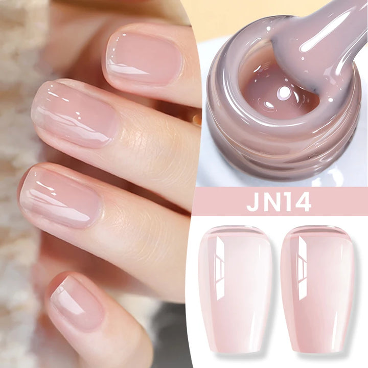 BORN PRETTY 10ml Translucent Jelly Nude Gel Nail Polish Colorful  Varnish Semi Permanent UV LED Nail Art  Manicure Gel