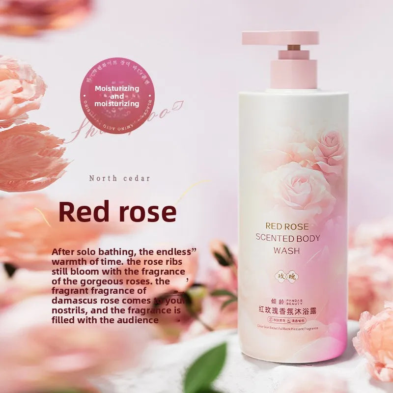 White Rose Red Rose Cherry Blossom Fragrance Body Wash 800ml Cleansing Oil Control Moisturizing Shower Gel