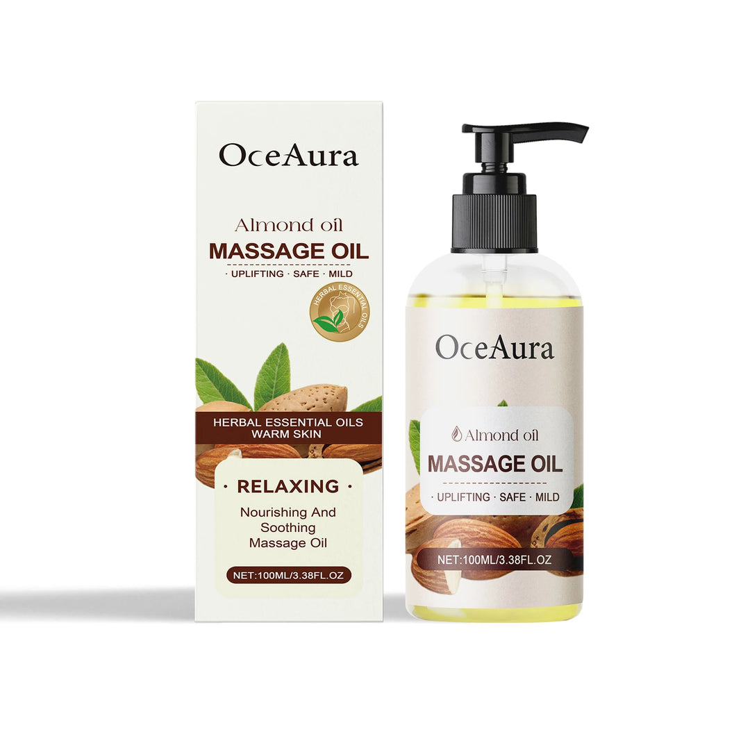 OceAura Body Massage Oil Soft Smooth Skin Firming Soothing Deep Hydration Chamomile Tea Tree Oil Muscle Relaxation Massage Oil