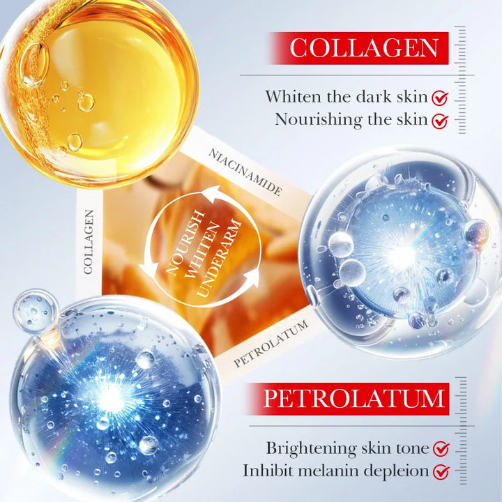 Kojic Acid Underarm Whitening Cream, Collagen Brightens Skin Tone, Improves Dullness in the Underarm Area