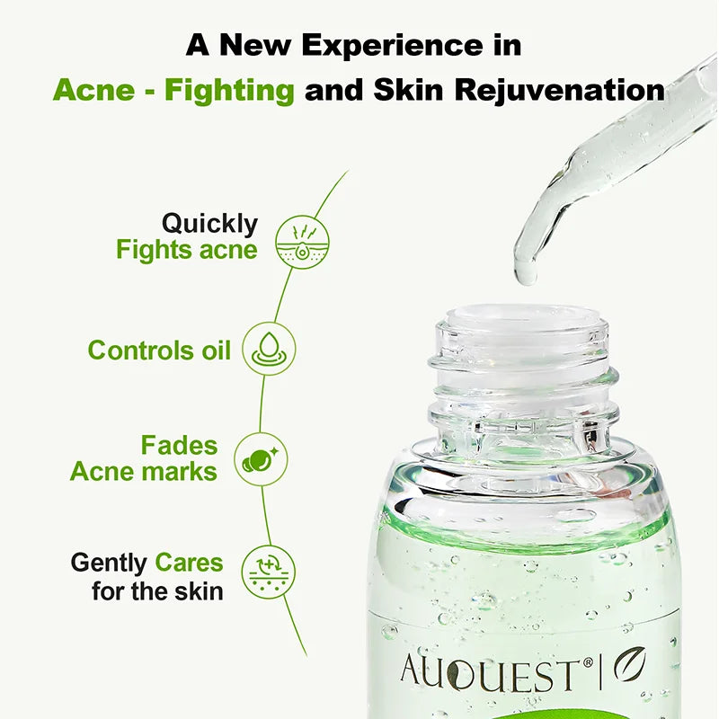 AUQUEST Salicylic Acid Acne Treatment Face Serum Oil Control Herbal Fades Acne Marks Pimple Remover Facial Skin Care