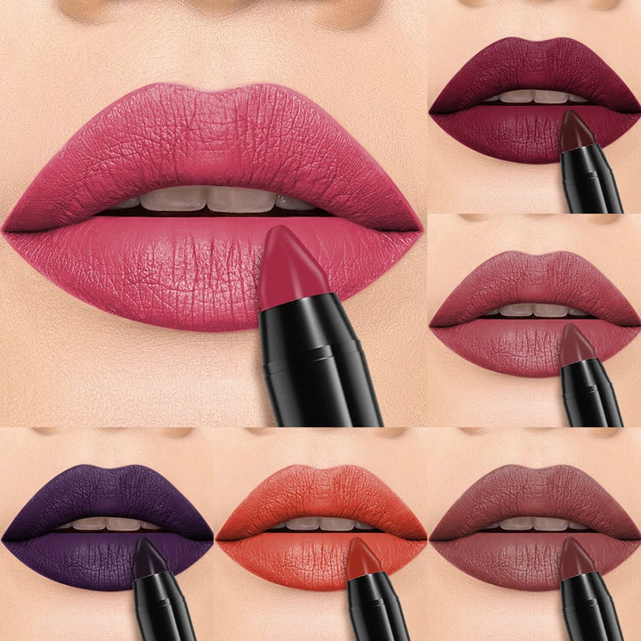 1PC 15 Colors Nude Velet Matte Lipstick Pen Waterproof Long Lasting Red Pink Lip Liner Pen Korean Makeup Lip Tint Lip Glaze