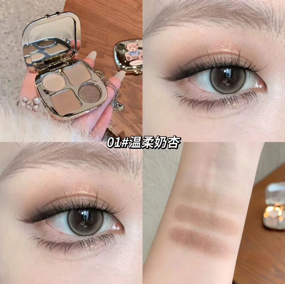 Kakashow Little Bear Eyeshadow Palette - Soft, Natural, Long-Lasting, Non-Fading, and Smudge-Free Eyeshadow Palette