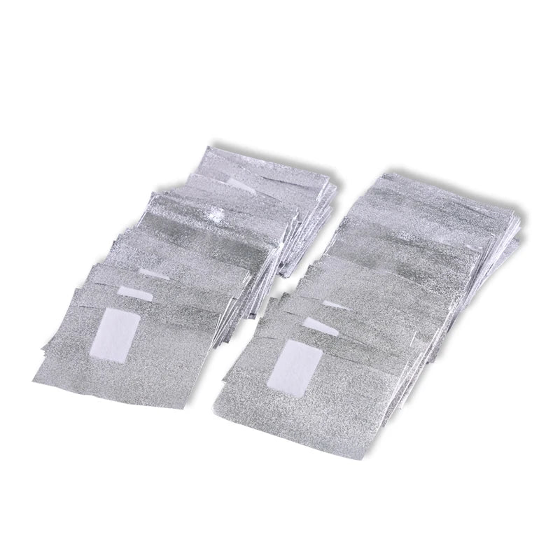 100Pcs/Box Aluminium Foil Quick Gel Polish Remover Pads Nail Art Soak Off Polish Nail Removal Wraps Nail Towel Manicure Tool #T&