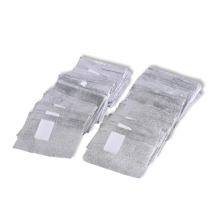 100Pcs/Box Aluminium Foil Quick Gel Polish Remover Pads Nail Art Soak Off Polish Nail Removal Wraps Nail Towel Manicure Tool #T&