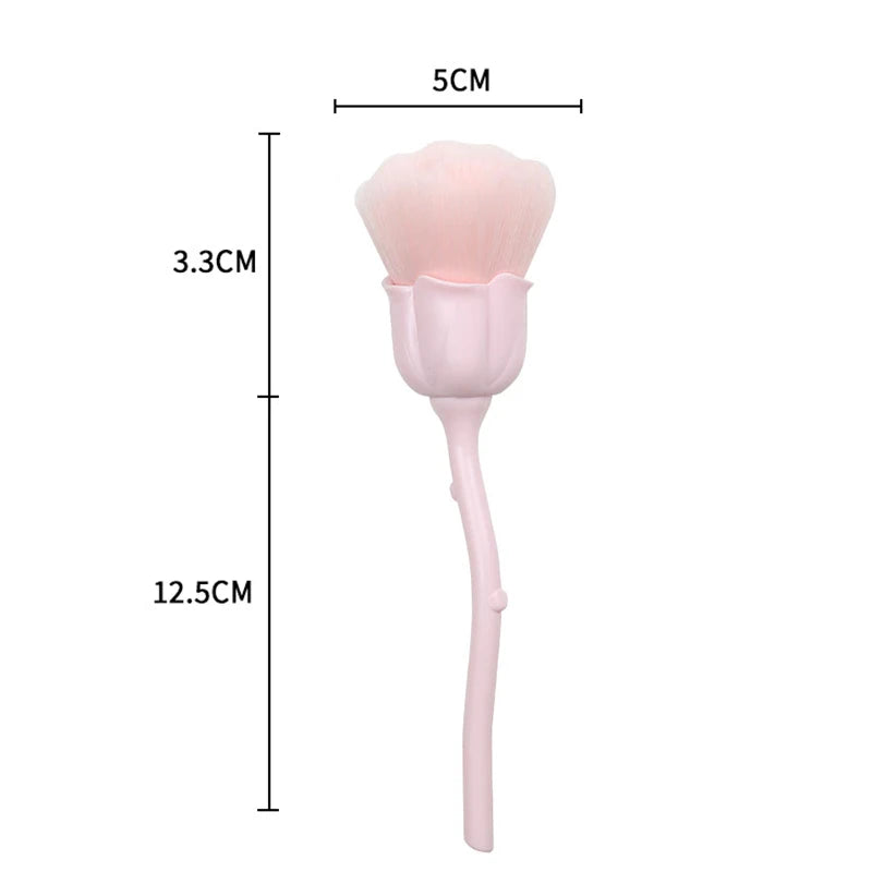 Rose-shaped Soft Brush For Manicure Nail Art Dust Brush Nail Dust Brush Gel Polish Dust Cleaning Nail Brushes Tool Nail Supplies