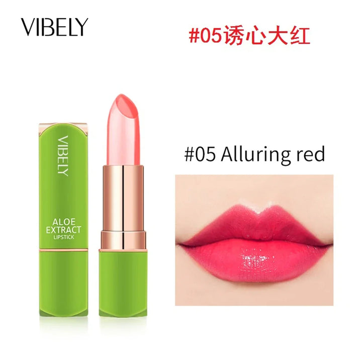 1 Pcs Aloe Vera Magic Lip Balm Temperature Color Change Nutritious Natural Moisture Lipstick Safe Ingredients Care Makeup Lips