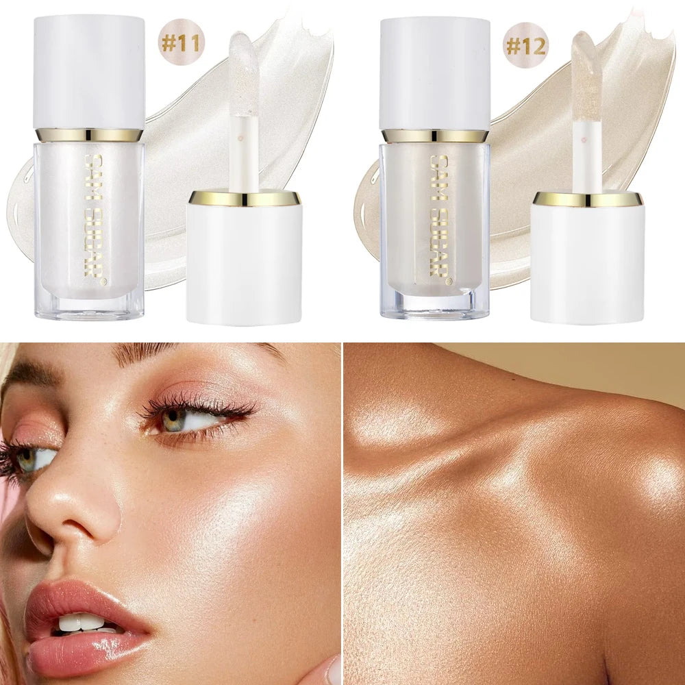 Facial Liquid Fluorescent Powder Antique Bronze Contour High Gloss Liquid Makeup Facial Shiny High Gloss