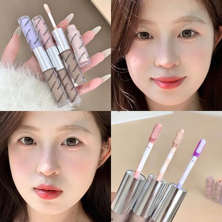 Double-head Nose Shading Contouring Brighten Stick Liquid Natural Waterproofing Grayish-brown Tone Face Contour Brighten Makeup