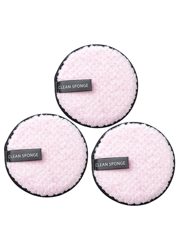 3 Packs 5 Color Optional Round Small Pineapple Cleaning Powder Puff Beginner  for Home And Travel Use