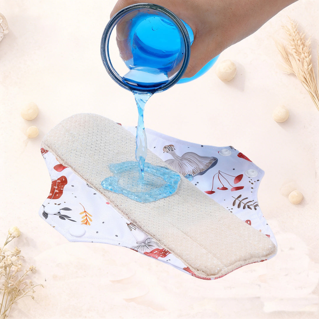New Colourful Cotton Sanitary Pads Set Washable Menstrual Pads Reusable Nursing Pad Ladies Bratehable Cloth Menstruation Gift