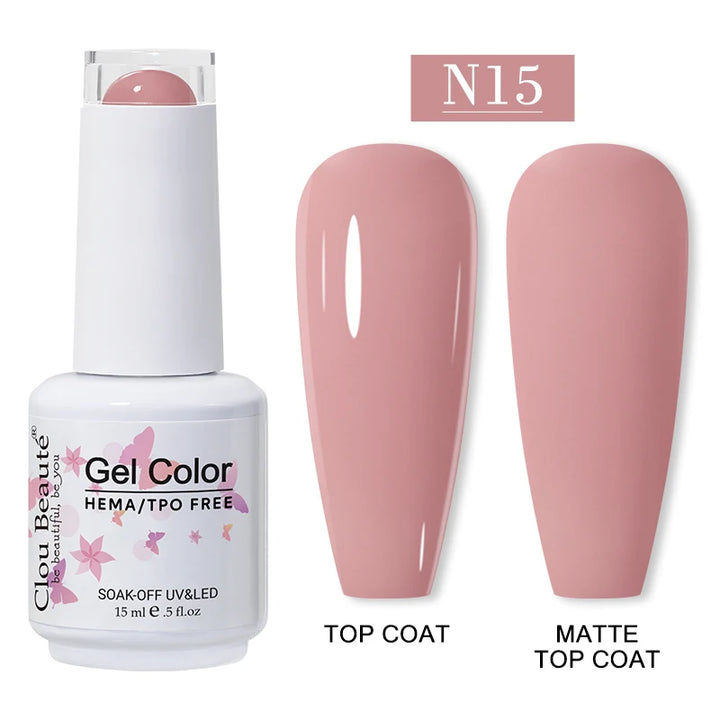 Clou Beaute 15ml HEMA TPO FREE Gel Nail Polish Vernis Semi Permanent UV Nail Art Varnish Lakiery Hybrydowe Manicure Gel Polish