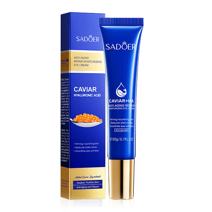 1/2/3pcs SADOER Caviar Hyaluronic Acid Eye Cream Anti Dark Circles Removal Eyes Bags anti-aging Moisturizing Eyes Skin Care